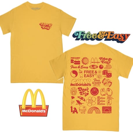 FREE&EASY/✖︎ McDonalds Tee YELLOW