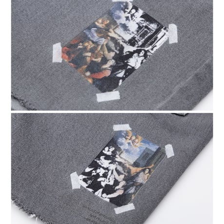BLACK BLOND/CUSTOM Denim Shorts Dark Grey