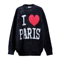 2nd archive/ I♡Paris Mohair knit "BLACK"