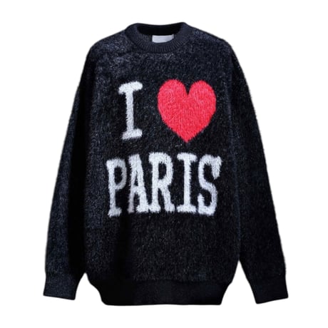 2nd archive/ I♡Paris Mohair knit "BLACK"