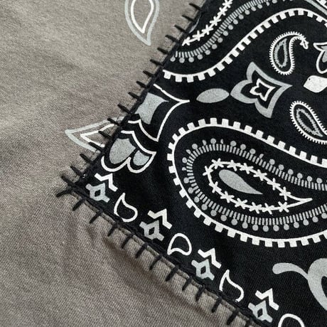 FNTY/ ２TONE HAND STITCHING PAISLEY Tshirts "BLACK"