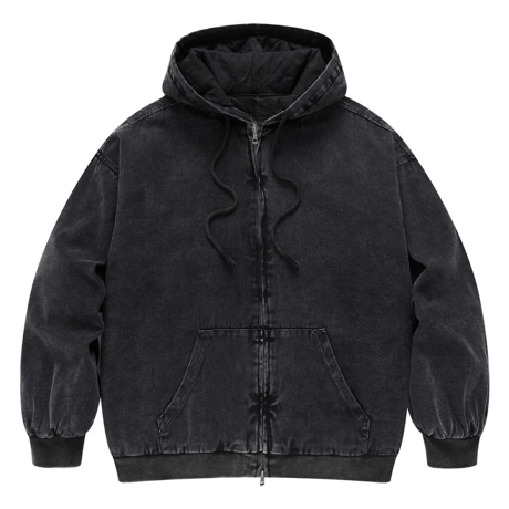 Mismatch NYC/Washed oversized Zip Up Hood Jacket