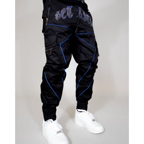 GUAPI/ BLACK ”GET RICH” Cargo pants