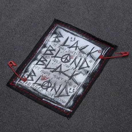 BLACK BLOND/Disorder Spray patch  Sweatshirt  "VINTAGE BLACK"