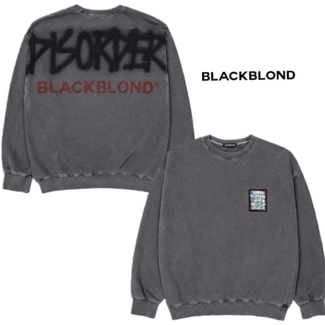 BLACK BLOND/Disorder Spray patch  Sweatshirt  "VINTAGE BLACK"