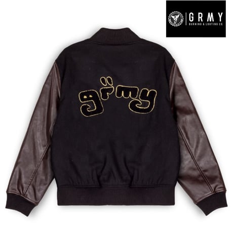 GRMY/WOOL Baseball Jacket "BLACK"