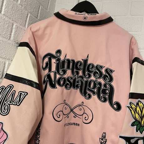 BOOHOO /Flower Baseball Jacket PINK