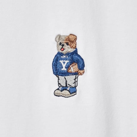 YALE official / Bulldog Logo Tee "WHITE & BLACK"