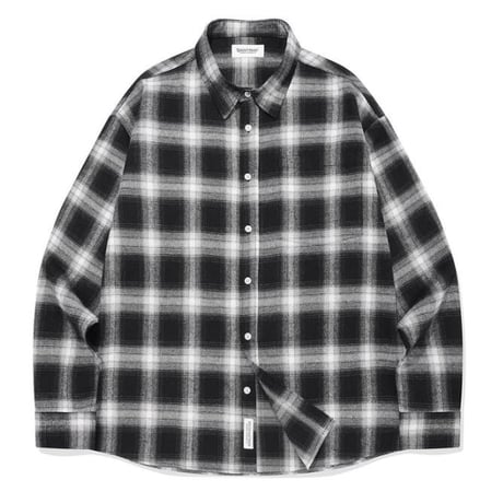 SAINT PAIN/ Flannel Checked Shirts "BLACK"