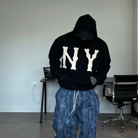 3.14π / BONE NY Hoodie "BLACK"