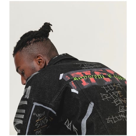 BLACK BLOND/CUSTOM Denim Jacket(BLACK)