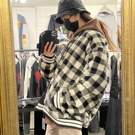 WOSS.official/ FUR  Varsity Jacket  (REVERSIBLE)
