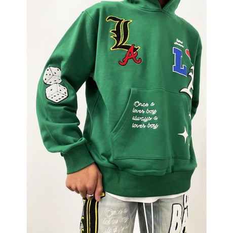 LIFTED UNCHORS/State Chenille Hoodie GREEN