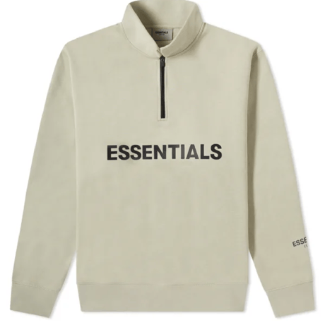 ESSENTIALS  fear of god /HALF ZIP pullover "SAGE"