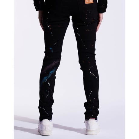 Crysp Denim/Black Paint  denim　”121-117”