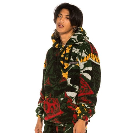 GRMY/OVER SHERPA BOA HOODIE "Army Green"