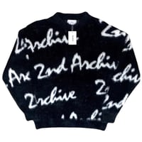 2nd archive/ Mohair lettering knit "BLACK"
