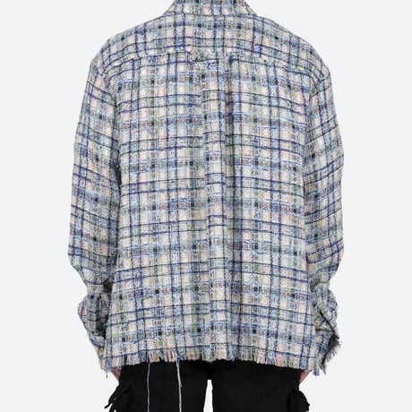 MNML/Tweed flannel Shirts BLUE