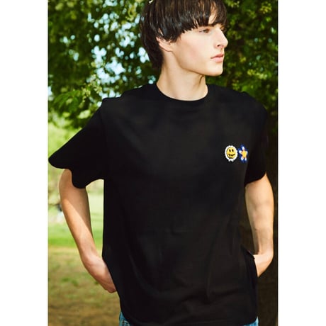 MISTERCHILD/SMILE Double LOGO Tshirts "BLACK"