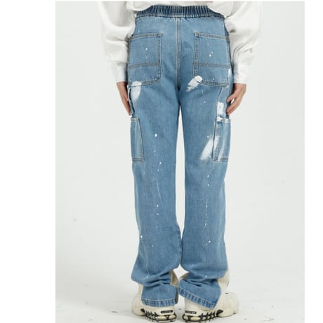 WOSS.official/Buggy  denim pants　"WHITE PAINT"