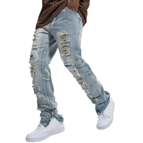 Mismatch NYC/Damage Zip up Denim