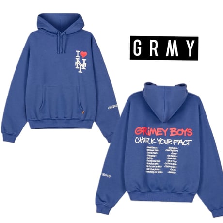 GRMY/GRIMEY BOYS VINTAGE HOODIE  BLUE
