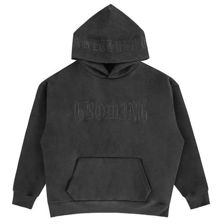 WOSS.official/ Oversized  Suede Hoodie DARK GRAY