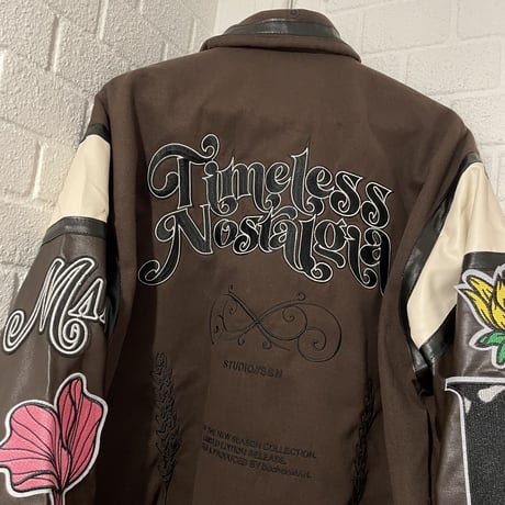 BOOHOO /Flower Baseball Jacket BROWN
