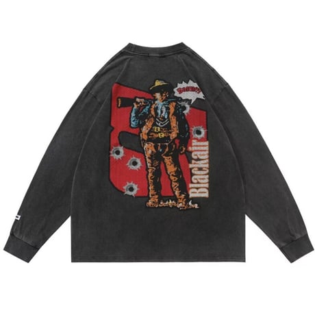 Mismatch NYC/Washed Black  GUN Longsleeve Tee