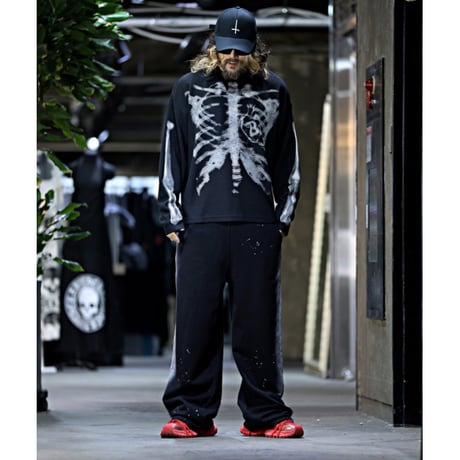 By The R/ Bone  thermal LS Tee "BLACK"