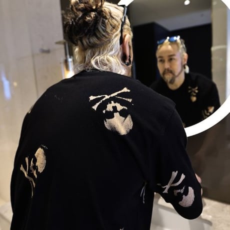 By The R/ Skull Cotton Tshirts BLACK