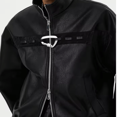 Mismatch NYC/Zip Leather Short Jacket
