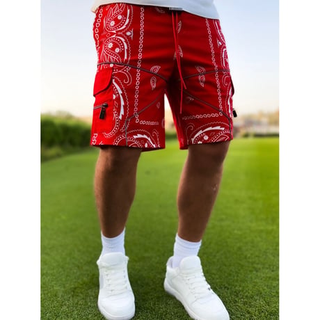 GUAPI/ BANDANA shorts  ”RED”