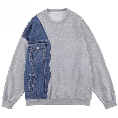 Mismatch NYC/Denim Custoｍ Crewneck
