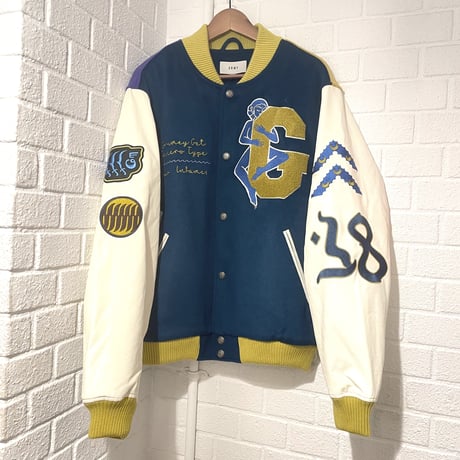 GRMY/WOOL Baseball Jacket "NAVY"