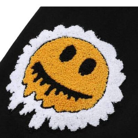 MISTER CHILD/Smile flower elbow  Hoodie  "BLACK"