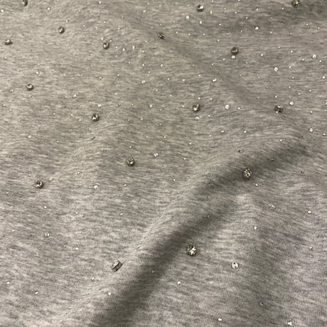 Mismatch NYC/Rhinestone Hoodie GRAY