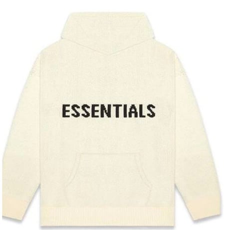 ESSENTIALS  fear of god /Knit Hoodie "CREAM"