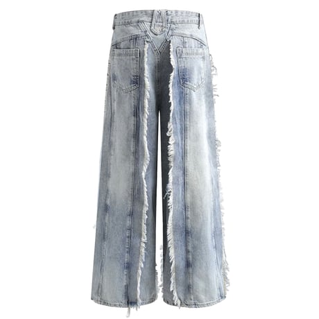 Mismatch nyc/Wide Fringe Denim Pants
