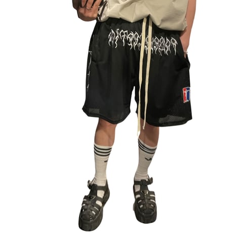 Mismatch NYC/Embroidery  Mesh Shorts