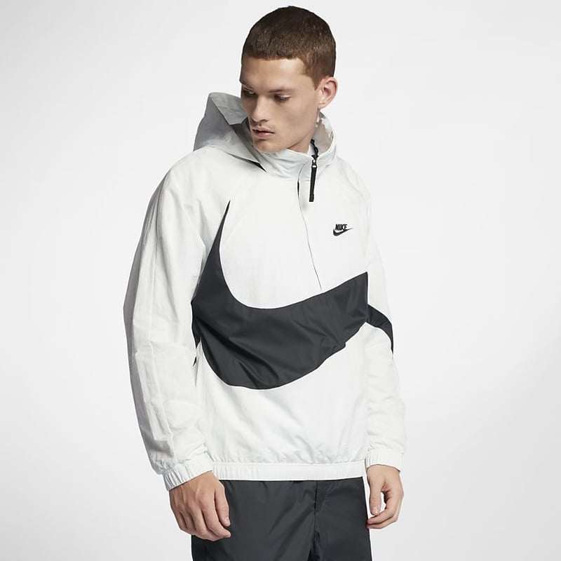 メンズNIKE BIG SWOOSH  ANORAK JACKET BLACK