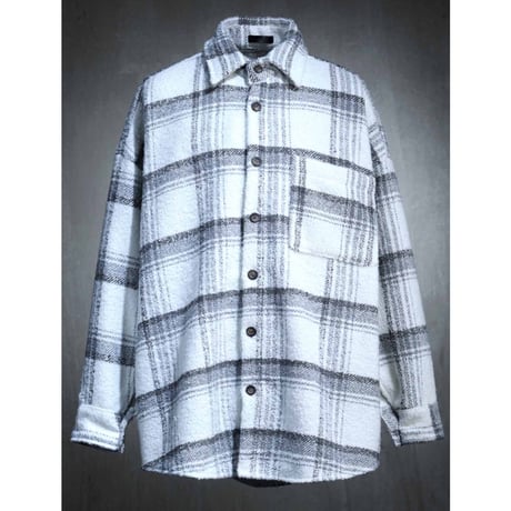 By The R/ Tweed Long Shirts "WHITE / BLACK"