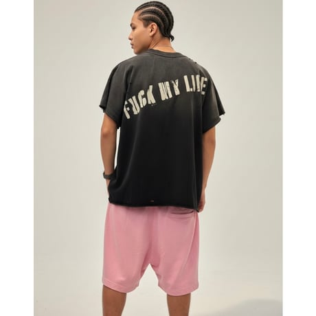 Mismatch NYC/Wwaist Washed Shorts  "Vintage Pink"