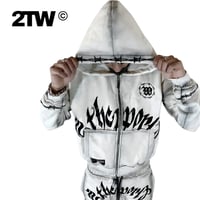 2TW®︎ / Chrome Zip Hoodie (SET UP) "OFF WHITE"