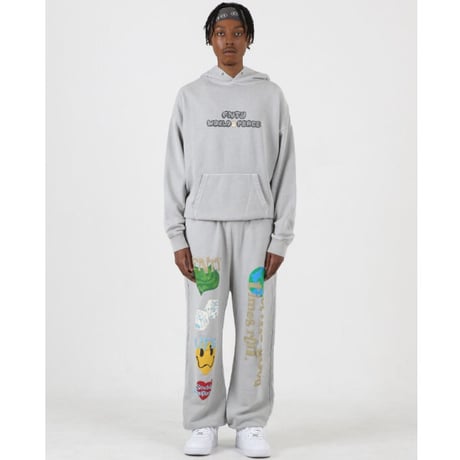 FNTY/Smile logo Sweatpants  "WASHED GRAY"
