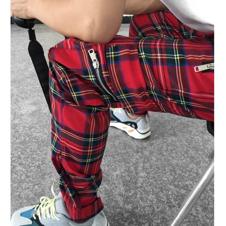 URKOOL/Military PantsーRed Plaid