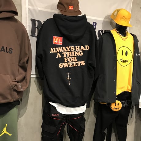 Mcdonalds × Travis Scott /Cactus Jack Hoodie "WASHED BLACK"