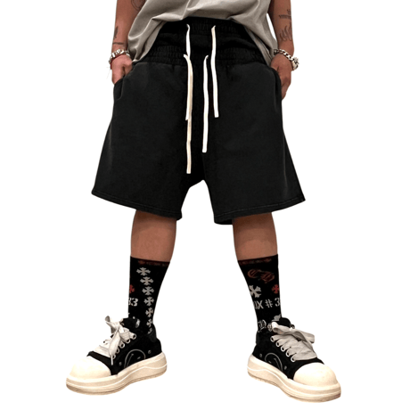 Mismatch NYC/Wwaist Washed Shorts  "Vintage Black"
