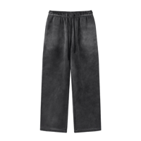 Inflation / Washed Sweat Pants (SET UP) BLACK