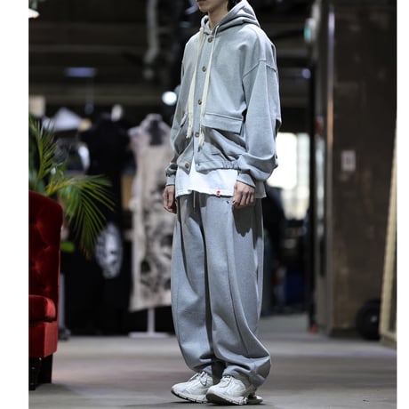 By The R/ Button Up Hoodie  "GRAY"